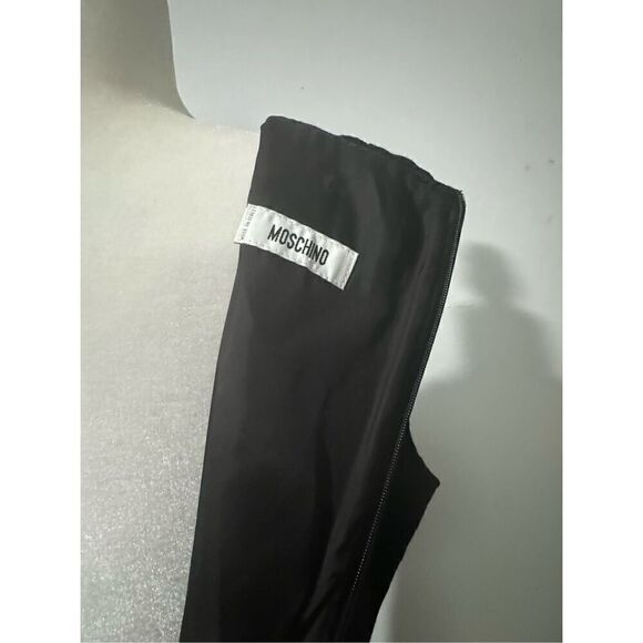 Moschino Black midi dress 100% Virgin wool sleeveless 10 - Picture 5 of 9